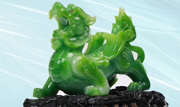 Sử dụng linh vật Tỳ Hưu trong phong thủy nhà ở 2 Tỳ Hưu bằng ngọc